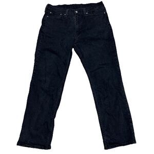 Levi's 514 Straight Fit Black Stretch Denim Jeans Mens Actual 34 X 29